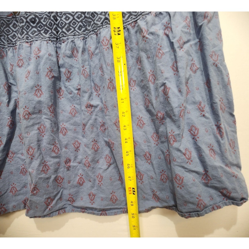 The Vermont Country Store Women's Western Wear Floral Dress Blue Size XS - Picture 6 of 7